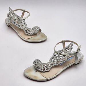 Sophia Webster VHTF Seraphina Crystal Wing Bridal Sandal Size 36 EU